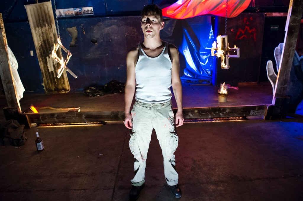 From the play LOGES PLAN by Honke Rambow, actor: Alexander Ritter; photo by Christian Nielinger