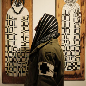 Nickyphor against the background of the work of Marta Jamróg